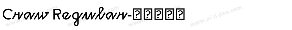 Craw Regular字体转换